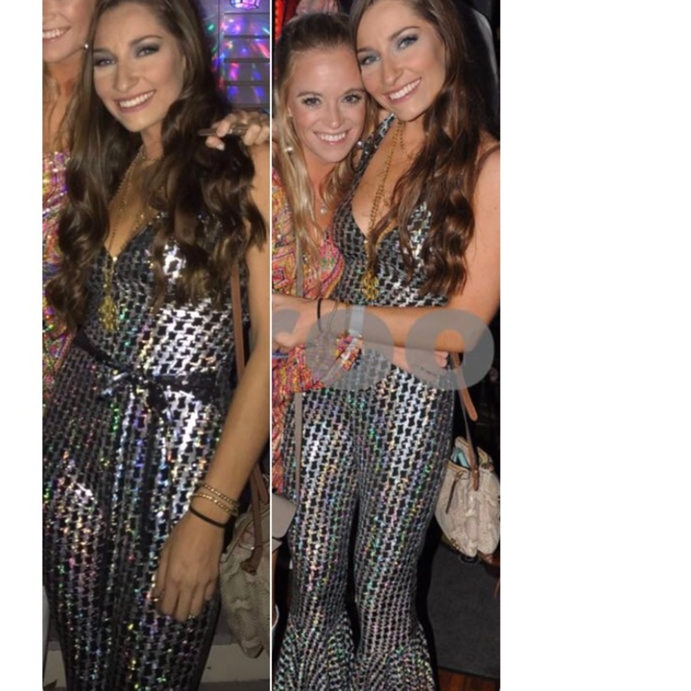 70’s halter jumpsuit costume